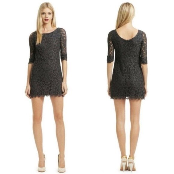 Shoshanna Lace Shift Mini Dress - Picture 1 of 12